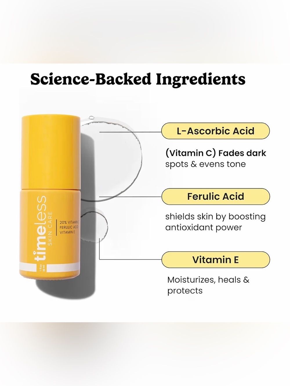 Timeless Skin Care 20% Vitamin C + E Ferulic Acid Serum - NO BOX